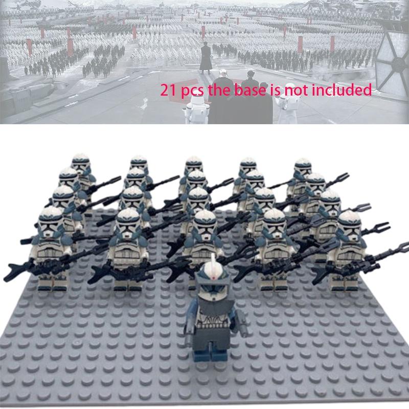 21pcs Bagged Star Wars Clone Trooper Building Blocks Abs Plastic Small Granules Creative Style