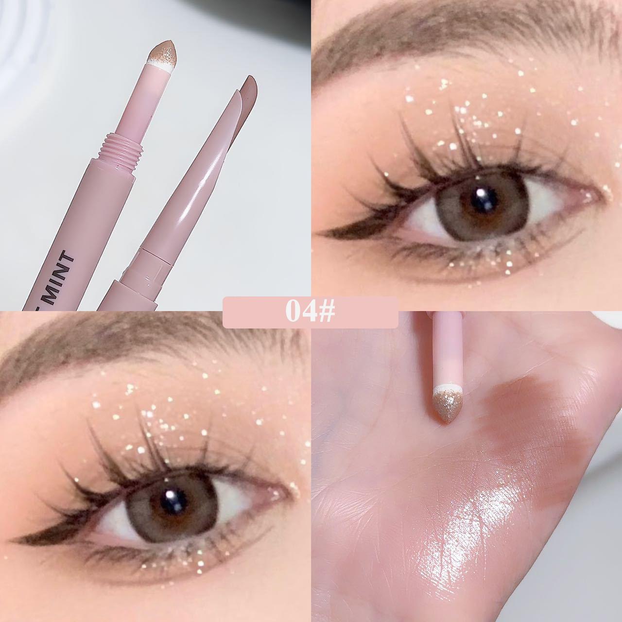 Zoete munt Meniscus Dubbelzijdig Zijderups Oogmake-up Highlight Natuurlijk Verhelderend Langhoudende Oogmake-up Twee-in-één