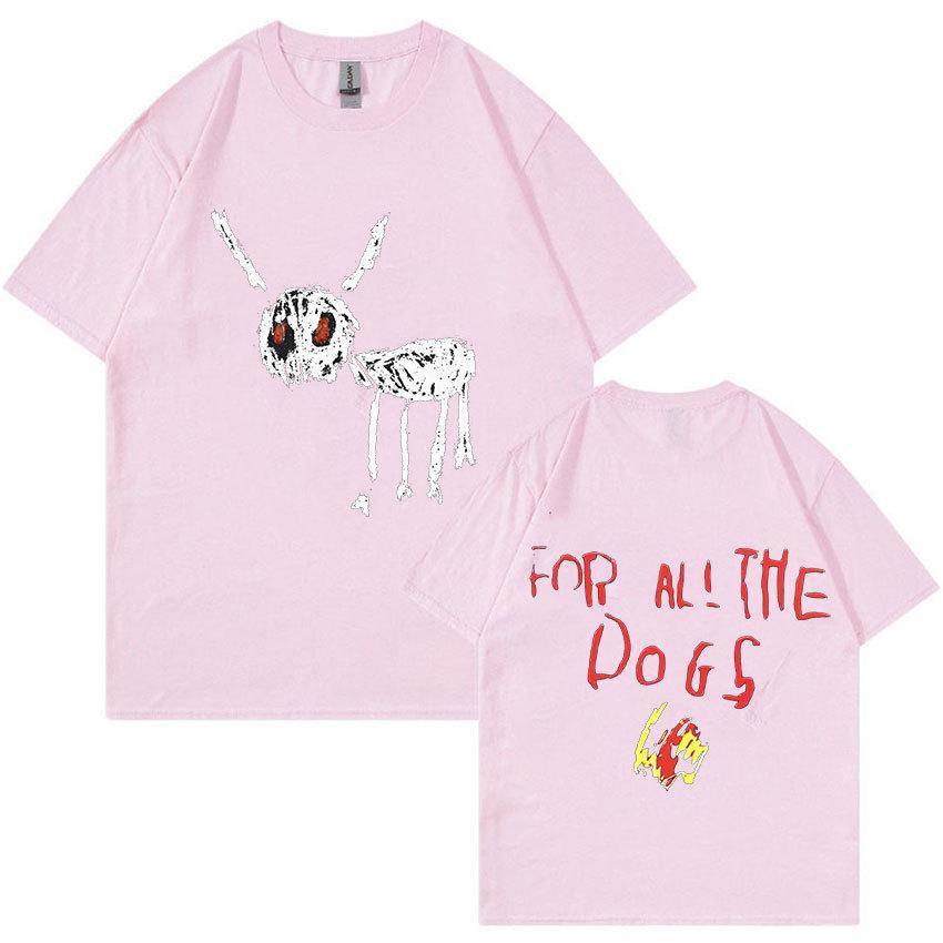 

Футболка репера 90-х Дрейка For All The Dogs Альбом Світовий тур 2 S рожевий