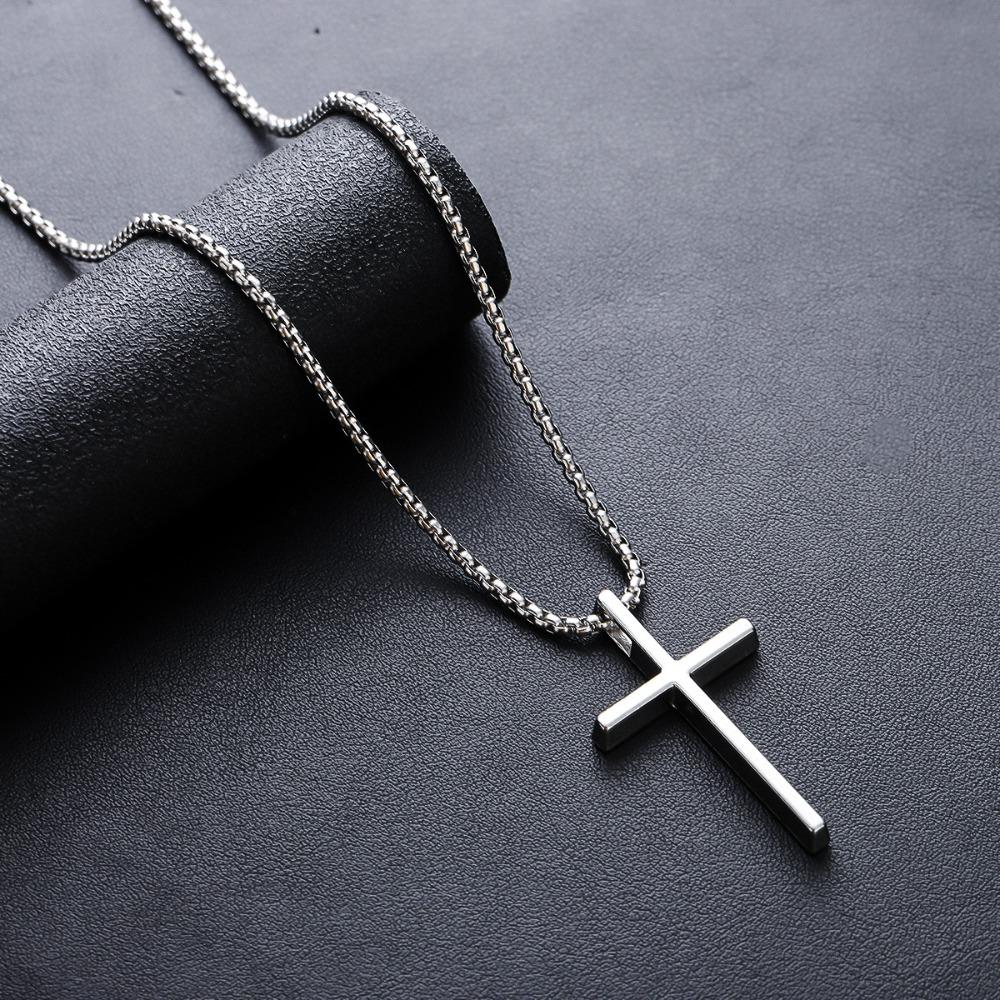 Kreuzkette Herren Titanstahl Nicht Verblassend Hochwertiges Gefühl Vielseitiges Persönlichkeitsdesign Sommer Accessoires Damen Trend Einfacher Schmuck