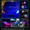 2PCS LED Angel Eyes Cotton Lights with Turn Signal Lights 12V 24V RGB DRL Halo Rings APP Bluetooth For Car Scooter Headlight