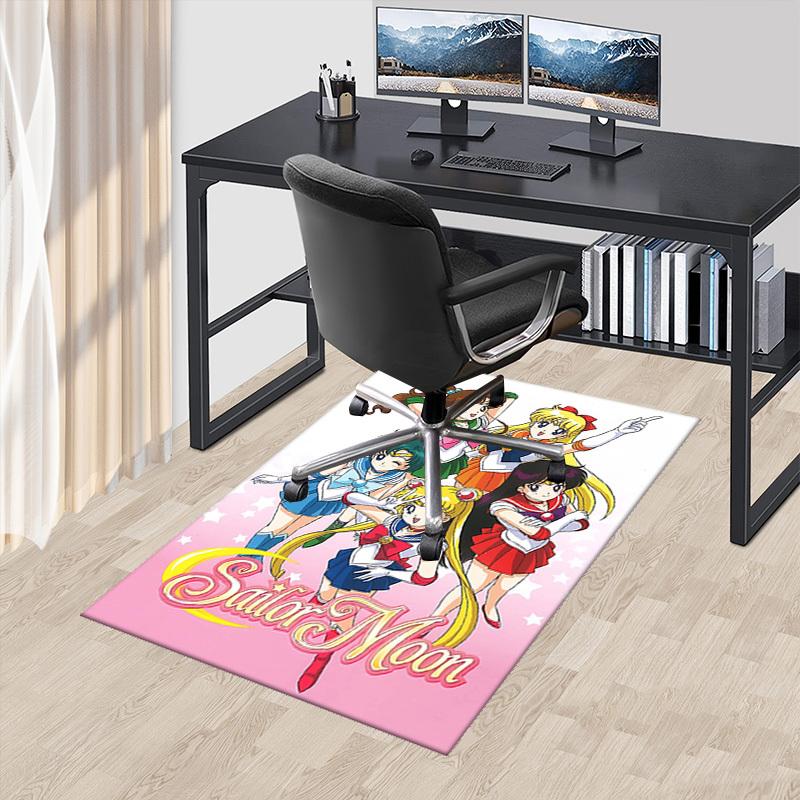 

1pc Sailor Moon Chair Mat: Anime Cartoon Design, Non-Slip Carpet for Office Chairs, Suitable for Home Decor, Living Room, Bedroom, Game Room - Perfect 60cm by 90cm