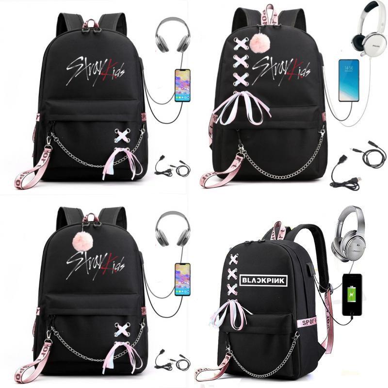 Bow Kids Stray Tie Strap Backpack Cartoon Letter Print Schoolbag Gift Fashion