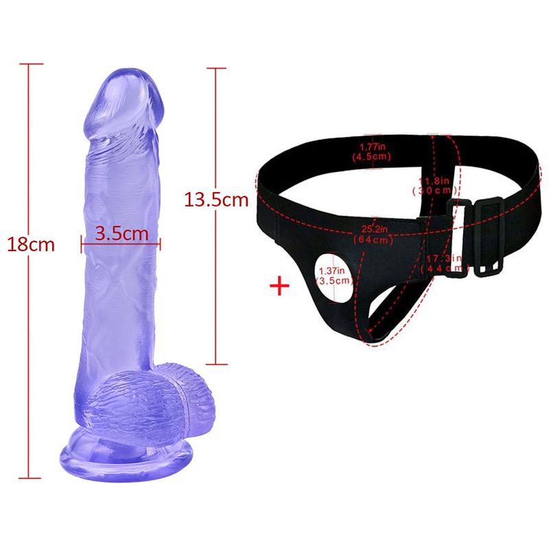 Men's Strap-on Realistic Penis Dildo Pants Anal Sex Toys for Women Men Women Gay Dildos Strapon Harness Belt Adult Games Lesbian