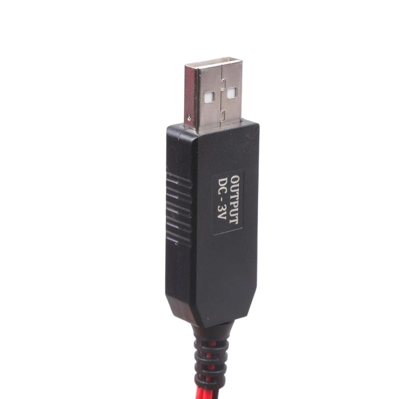 USB Powered 3V Double 3A Virtual Battery Eliminators Cable For Electronic Devices Including Fan LED Lights And Clocks