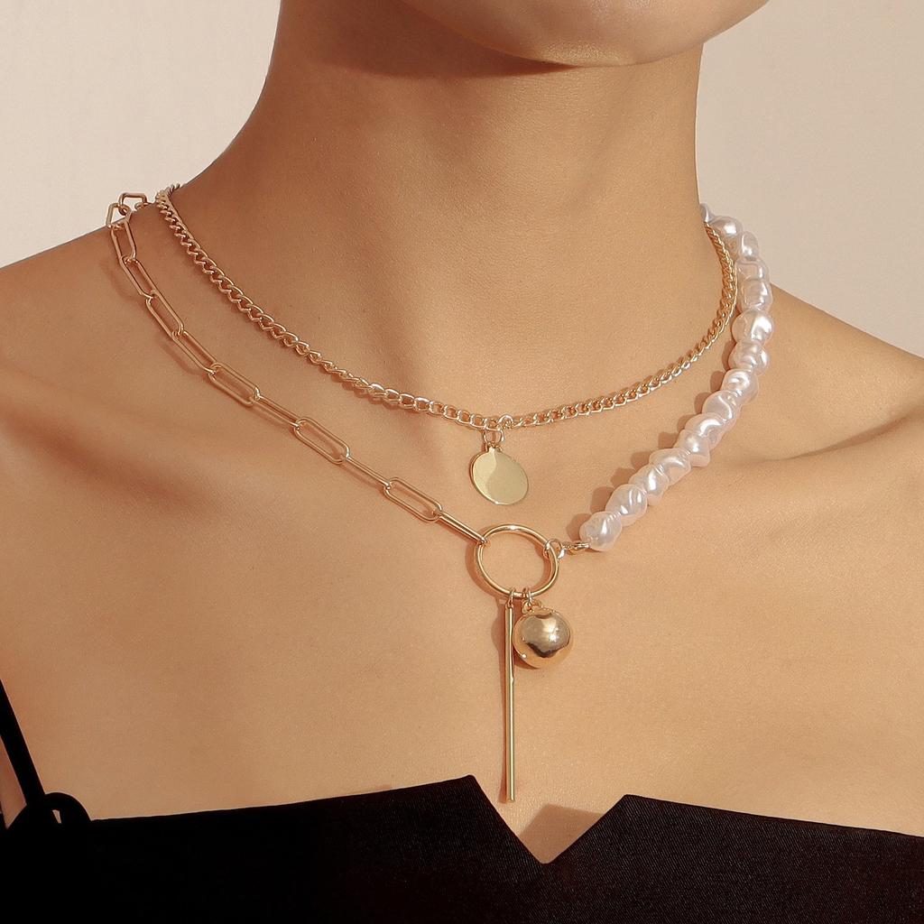 Collier Fritillaire Amour Croisé Collier Chaîne Pull Femme Accessoires Tendance