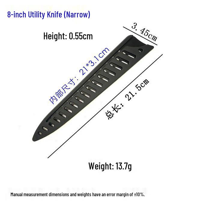 European & American Style Black Universal Knife Sheath - Double Twill PP Plastic, 16 Models
