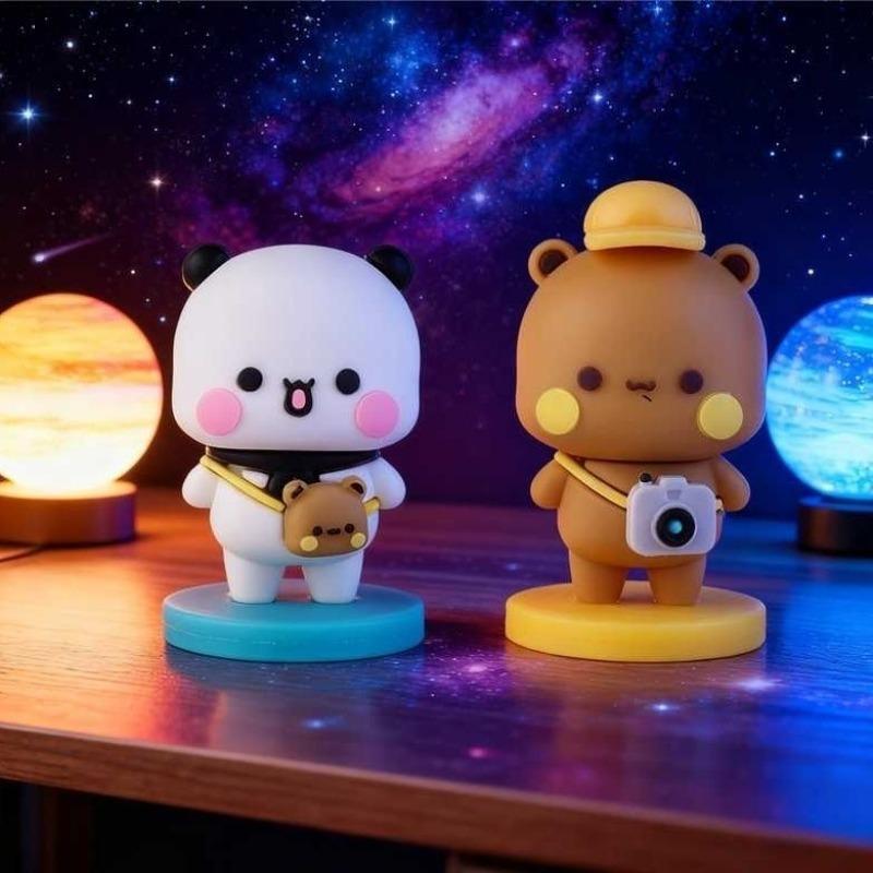 Cute Bubu Dudu Panda Bear Doll Cartoon Yier Bubu Souvenir Kawaii Small Gift Miniatures Animal Toy Home Decoration Birthday Gift
