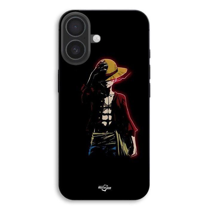 Coque de téléphone - MANIACASE - iPhone 17 - Silicone TPU - Souple - One Piece Luffy noir