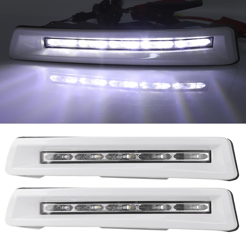 Pair of 12V LED DRL Daytime Running Lights Fit for Toyota Land Cruiser FJ200 2012-2013