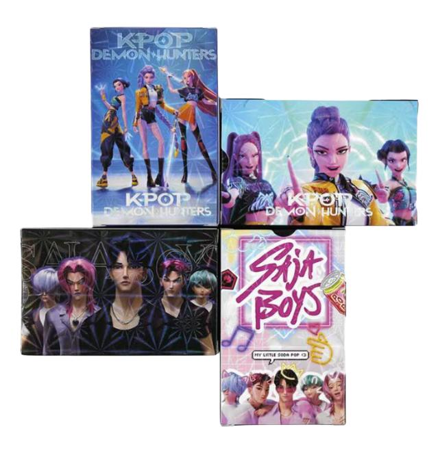 K-Pop Demon Hunters Photocard + Sticker Set – Huntrix & Saja Boys (2 Options)