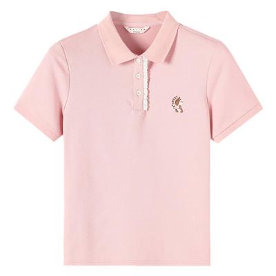 TonLion Women's Lace Placket Polo Shirt