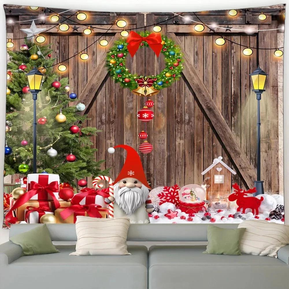 Christmas Tree Snowman Tapestry Bedroom Living Room Home Christmas Decoration Tapestry