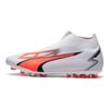 Puma Ultra Match + LL Round Toe Comfortable MG (Rubber Short Stud) Soccer Shoes Men Soccer Shoes White Red Black 107512-01