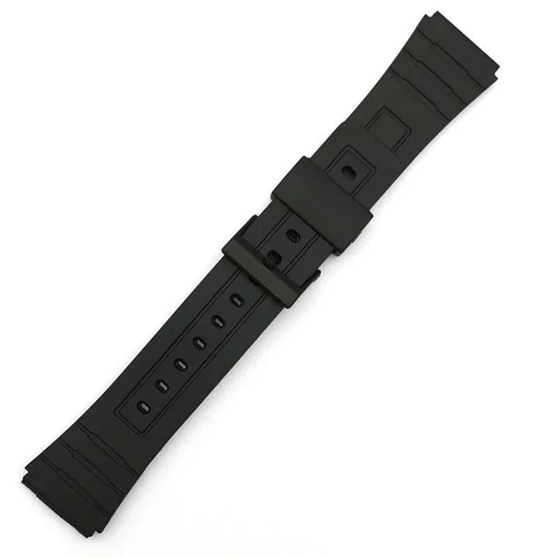 12/14/16/18/20/22mm Silicone Rubber Strap for Casio W800H A158/168 AE1200/1300 Watchband for SGW400 F91W F84 F105/108 Bracelet