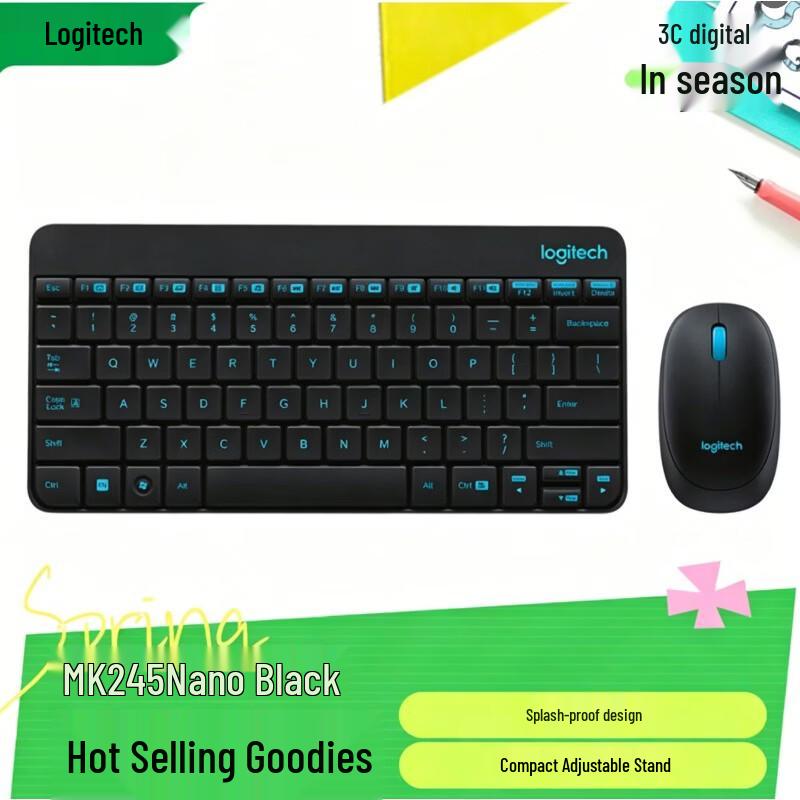 

Logitech MK245 Nano Wireless Keyboard and Mouse Combo