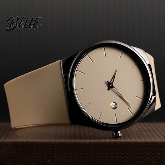 Quartz Wristwatch Watch Women Elegant Ultra Thin High Clarity Life Waterproof Business Men for Gift