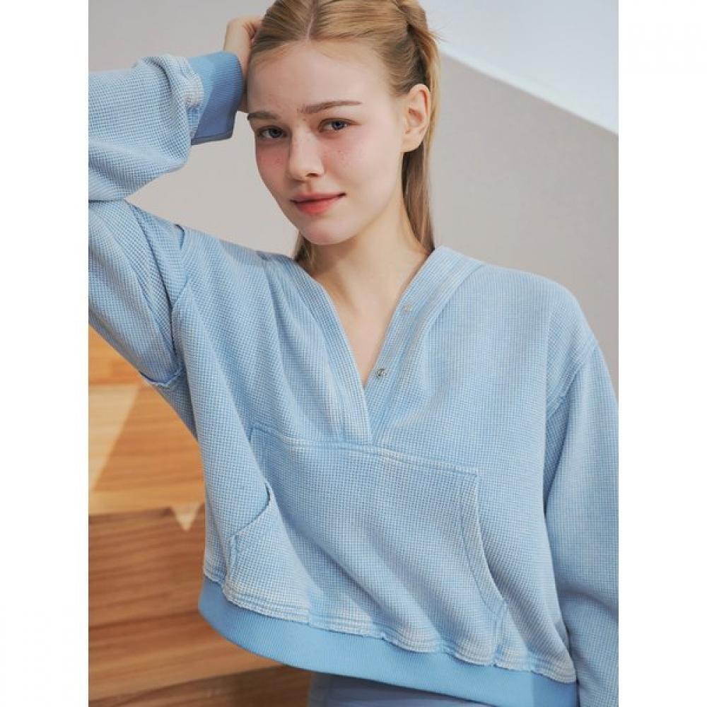 Huit 26ss Washed Half Open Hoodie Sweatshirt Htwtp6i04t