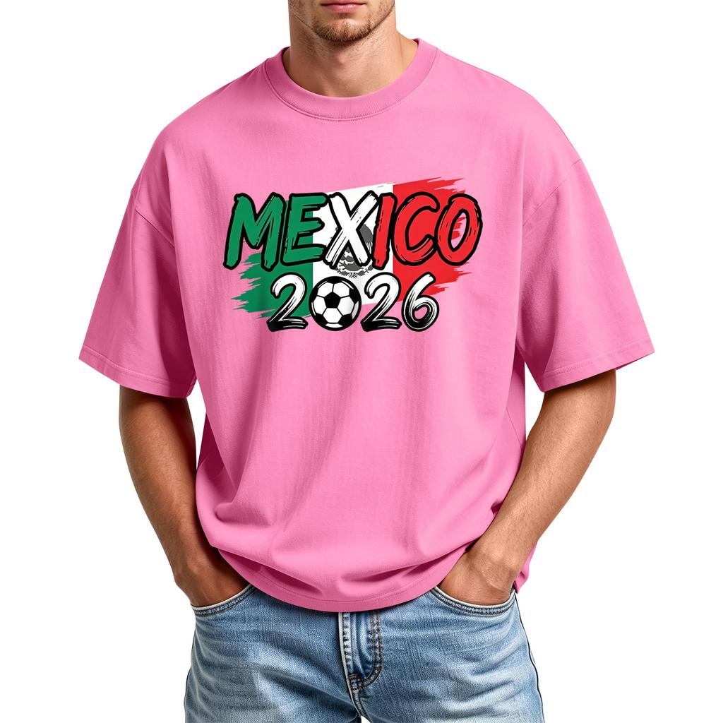 Men's Printed Round Neck T-Shirt Casual Sports Short-Sleeve Top