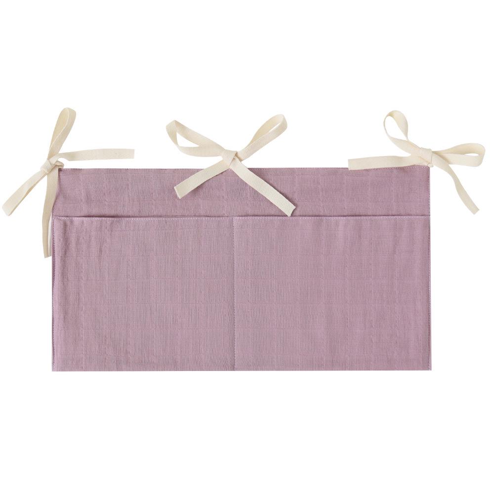 Handmade Cotton Muslin Hanging Crib Organizer – Baby Toy & Diaper Storage Bag