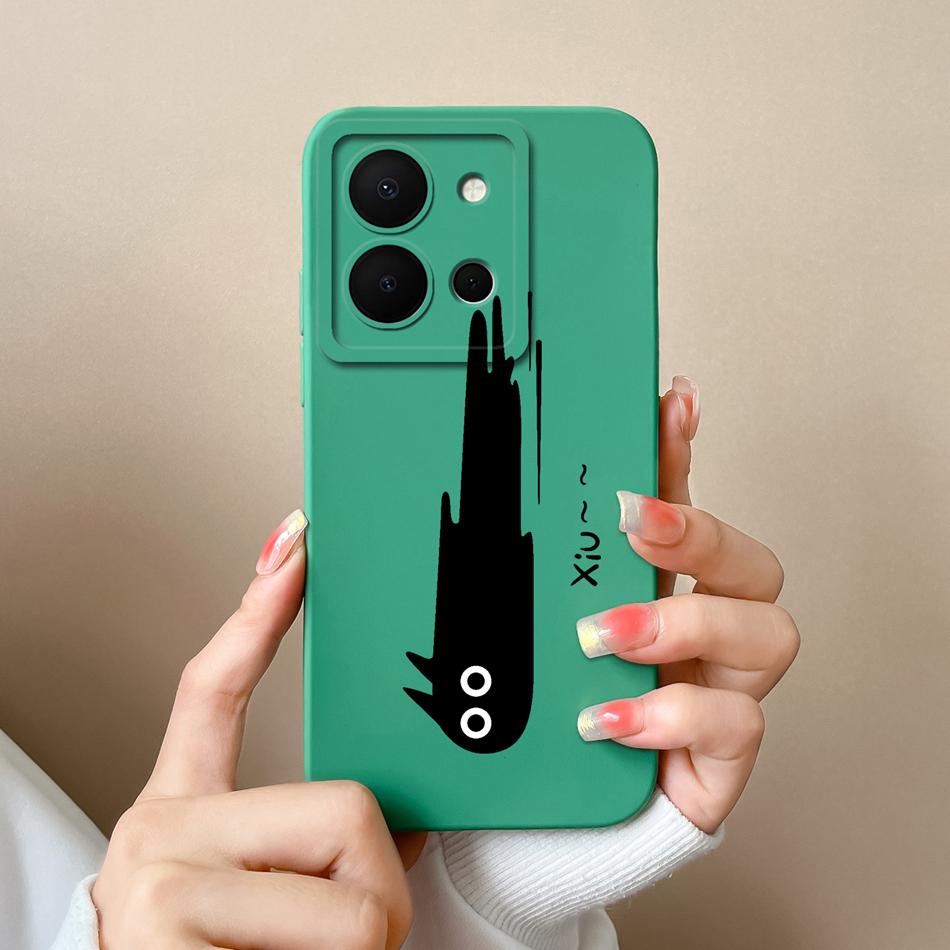 For Vivo Y36 4G 5G Phone Case Cute Design Camera Protection Back Cover For Vivo Y 36 Soft Liquid Silicone Shockproof Funda Shell