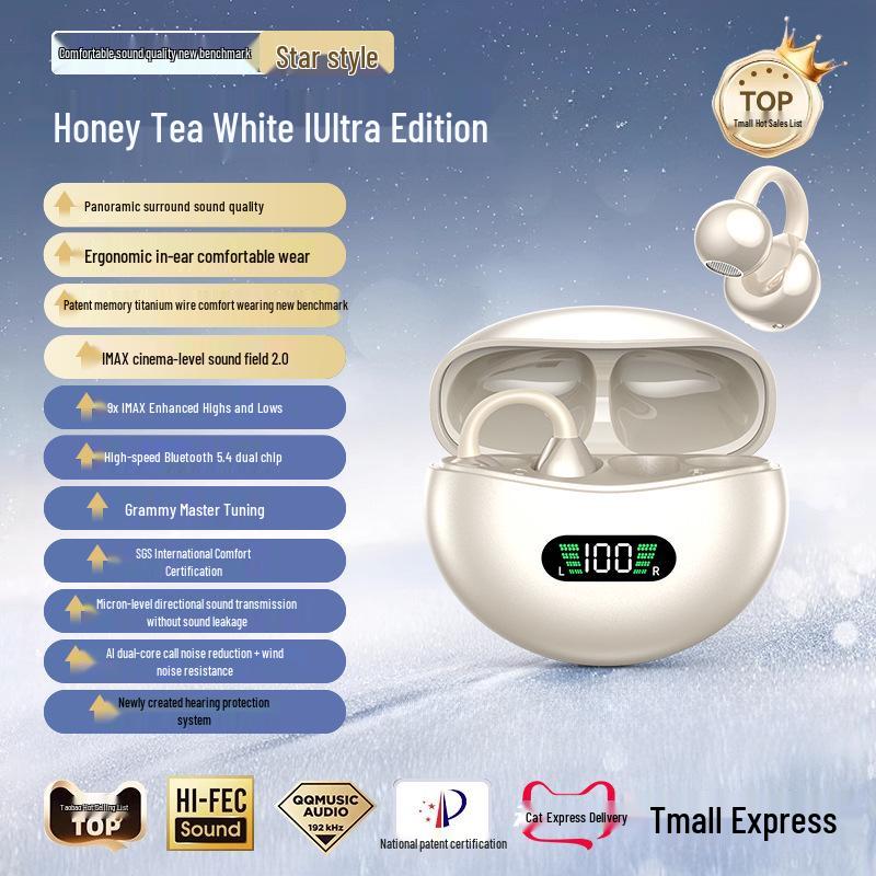 2025 Wireless Air Conduction Sports Headphones: Open-Ear Ear Clip for Running