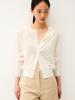 Antome Claire Linen Sheer Cardigan (White)