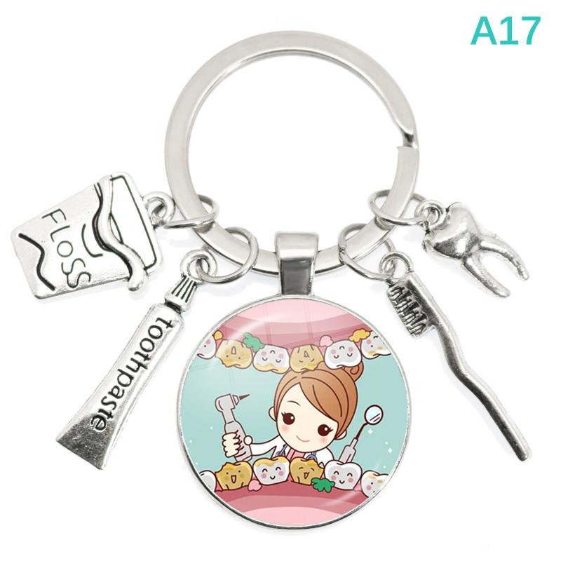 

Креативный милый мультяшный рисунок зубов стоматологическая медаль брелок стоматолог кулон 5.5cm