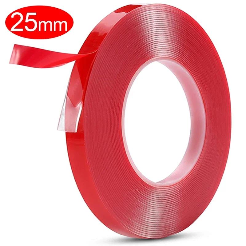 5/10/15/20/25/30mm Double Sided Adhesive Tape Super Strong Viscosity Transparent Tapes No Traces Fixed Stickers for Home Office