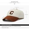Vielseitige Baseballkappe für Männer und Frauen, stilvolle Buchstabe C Aufnäher Colorblock Hut, Sommer-Sonnenhut mit Colorblock-Design geeignet