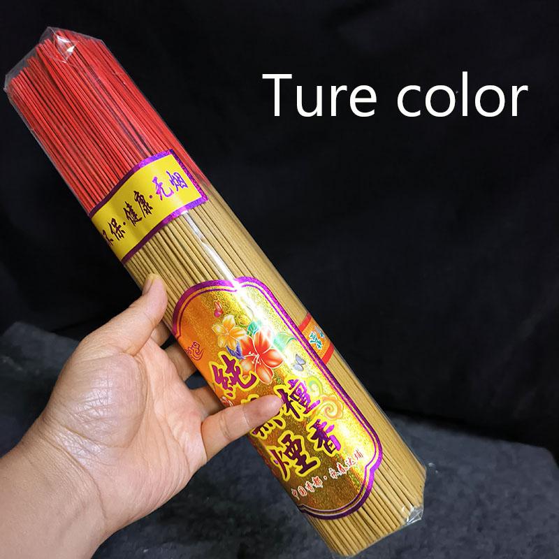 

500 Sticks/lot Natural Smokeless Sandalwood Incense Sticks 500g Bulk Sale Bamboo Slips Stick Incense 32cm Golden true color