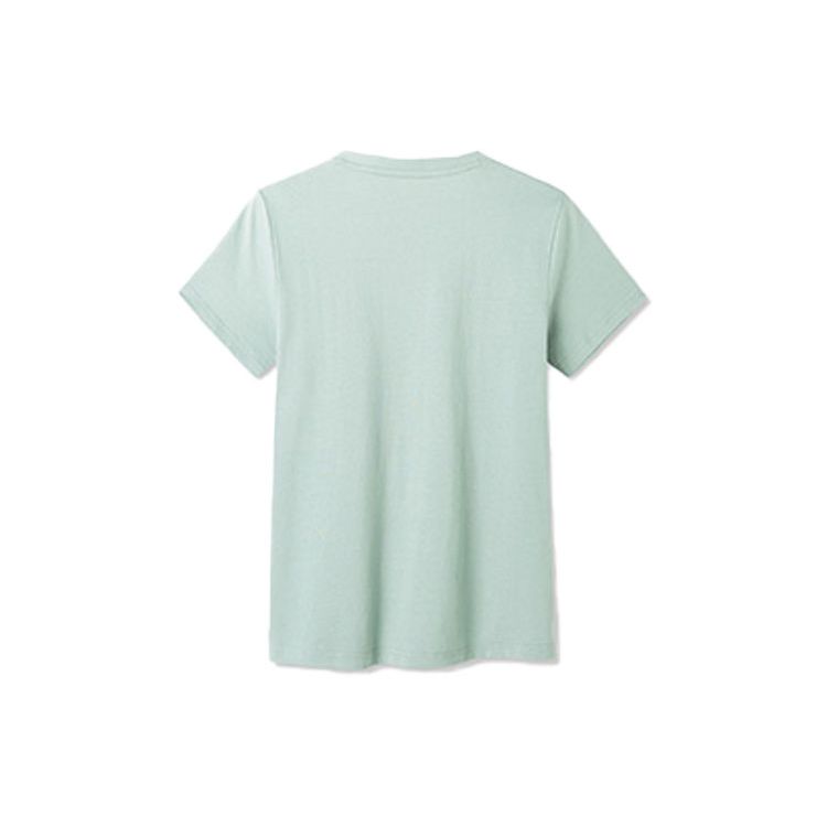 Anta Embroidered Round Neck T-Shirt Women tops Green 962229120-3