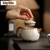 180ml Ru-Ofen Dunhuang Apsaras Xishi Teekanne Vintage Teefilter Kanne Haushalts-Teebereiter Kessel mit Sieb Teegeschirr Handwerkskunst Geschenk
