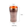 YINOX Pure Copper Beer Mug, Pure Copper Coffee Cup, Pure Copper Water Cup, Thick Copper Cup (Retro)