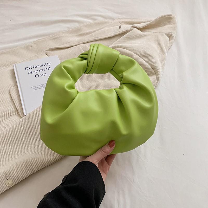 High-texture Small Bag Women 23 Internet Celebrity Fashionable Knotted Hand Korean Style Pleated Cloud