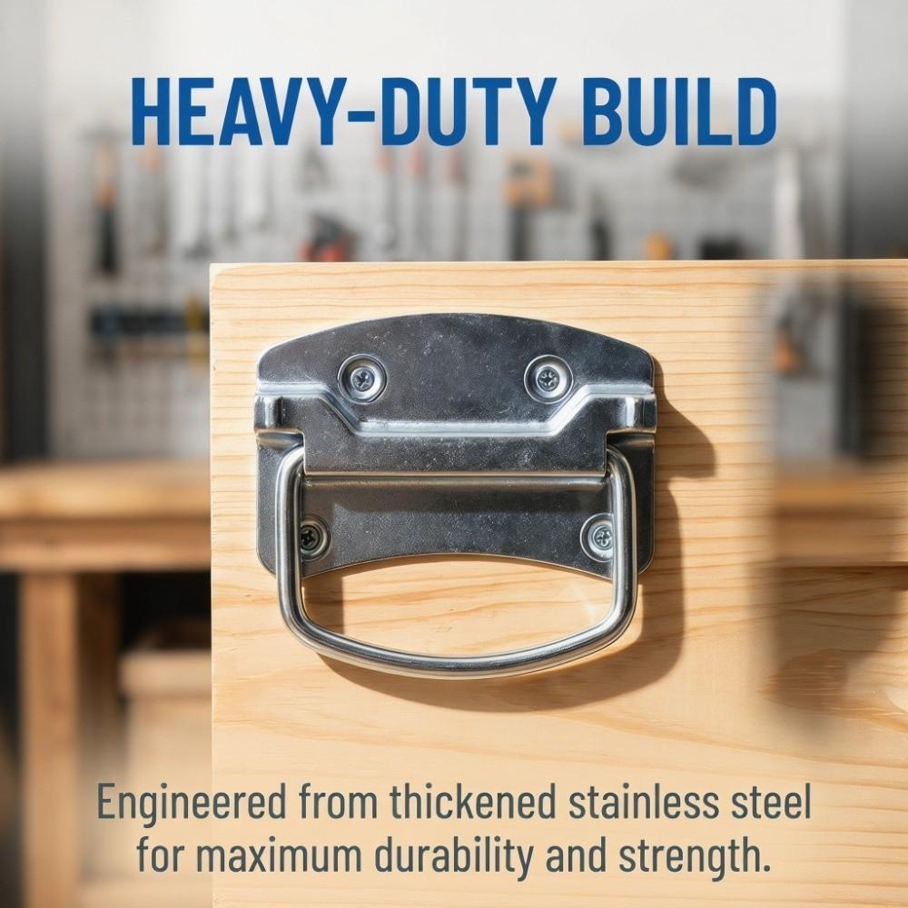 2 Pcs Thicken Ring Pull Chest Handle Stainless Steel Bee Frame Gripper Beehive Handle  Box Chest