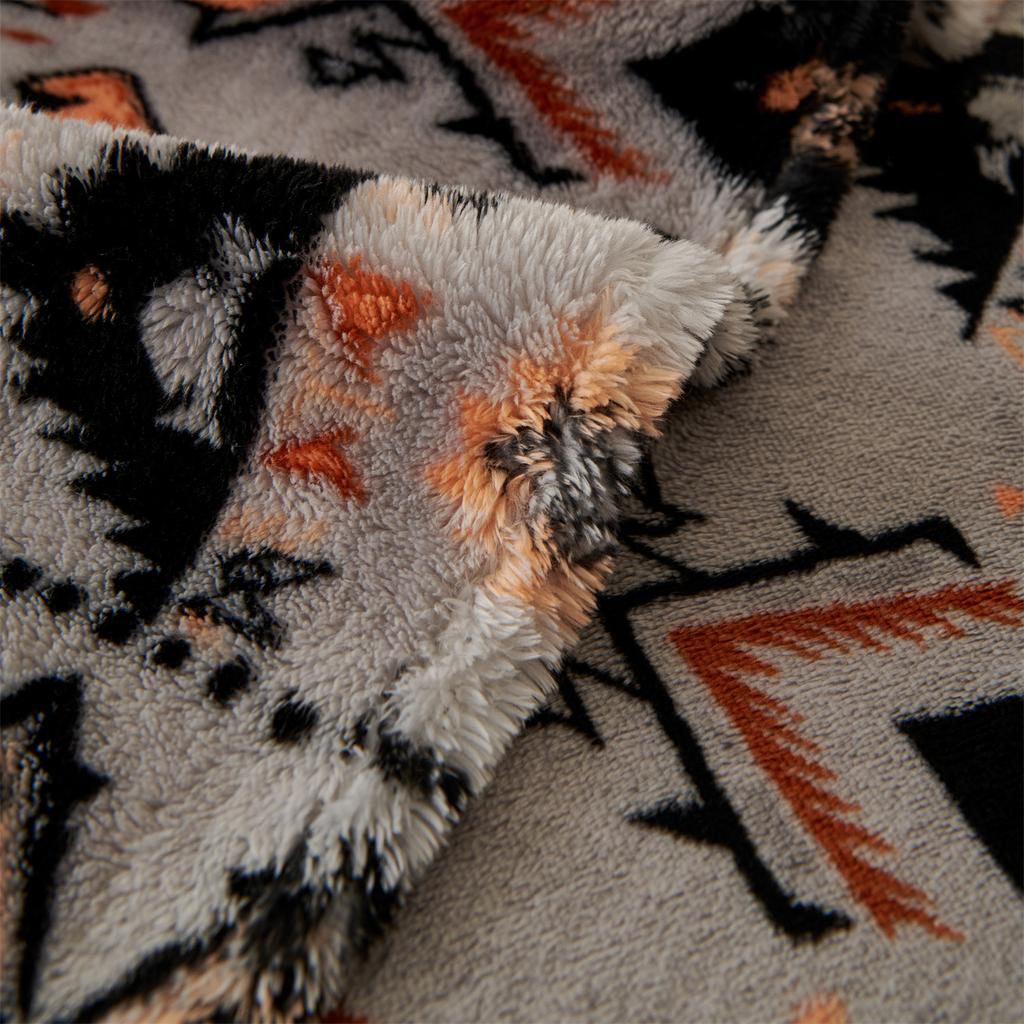 1pc Boho Print Flannel Fleece Autumn/Winter Thicken Plush Sofa Cover for Living Room Couch Cushion Slipcover Furniture Decor