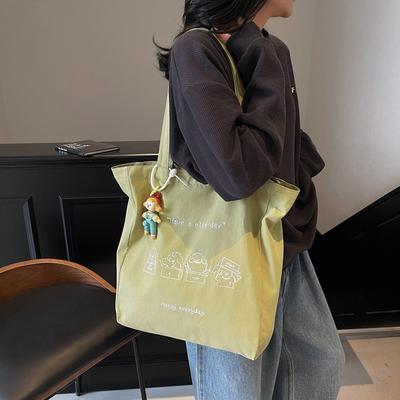 New 2025 Shoulder Bag Large Capacity Canvas Tote Bag Women's Casual Versatile Cloth Bag Class Bag