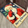 Vintage Weihnachtsmann Teppich für festliche Häuser Feiertagsdekoration Frohe Weihnachten Teppiche Rutschfester Teppich maschinenwaschbar