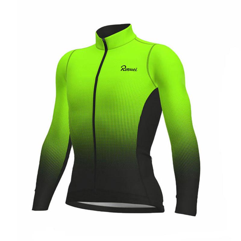 Rvouei New Pro Team Breathable Long Sleeve Men Cycling Jersey Set MTB Bike Clothing Autumn Bicycle Clothes Maillot Ropa Ciclismo