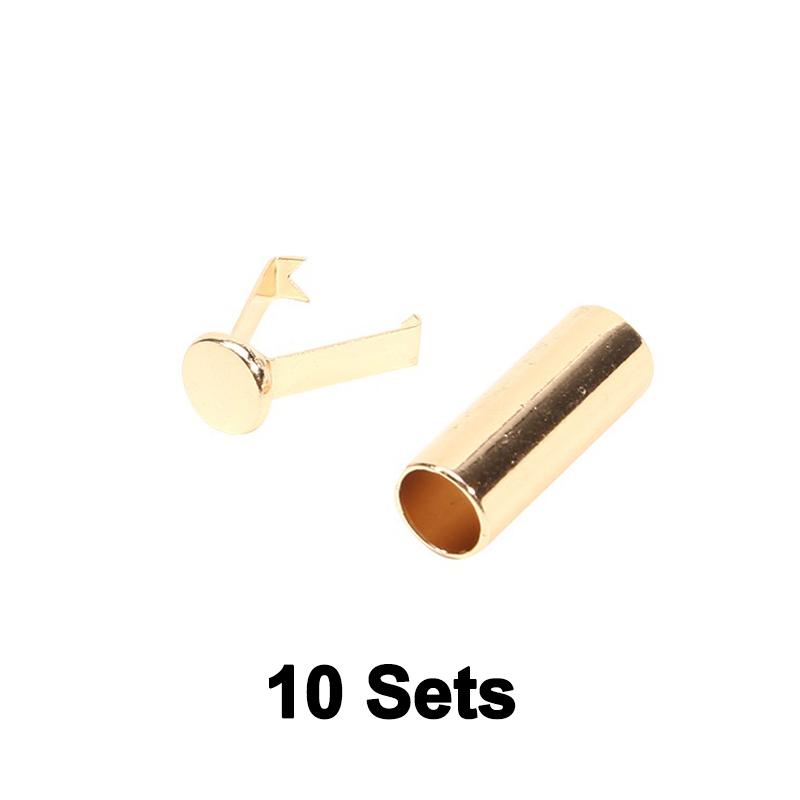 

10 Sets Metal Rope Ends Stopper Button Cord End Lock Cap Hanging Bell Buckle DIY Bag Shoes Garment Lanyard Accessories