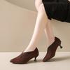 Fashion Pointed Toe Women Ankle Boots Suede High Heels Shoes Elegant Sexy Stilettos Women Trend New Fashion Pumps Dress Snow Botas Mujer