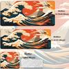Japanese The Great Wave of Kanagawa Large Gaming Mousepad 800x300mm Gamer Keyboard Lock Edge Desk Mats Office Laptop Accessories