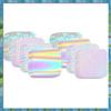 Glittering Holographic Laminate Sheets 200Pcs Square Button Maker Supplies Film For Pin Maker Machine Kit 4 Styles Clear Fast-