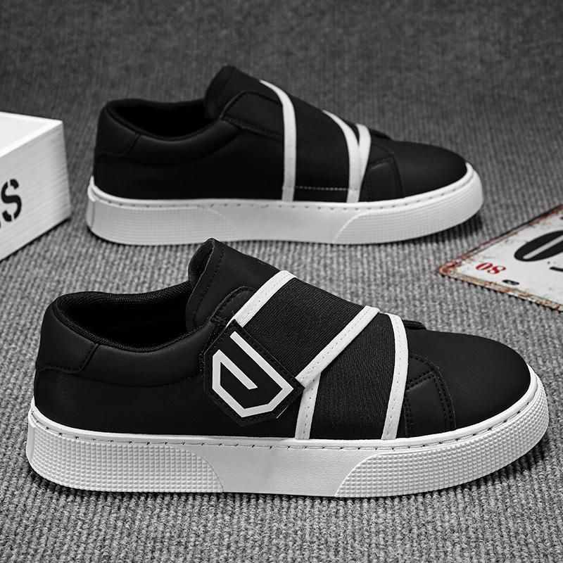 

New Men Business Casual Shoes Fashion Wear-resistant Outdoor Sneakers Comfortable Walking Shoes Anti Slip Leather Walking Shoes 43 чёрный