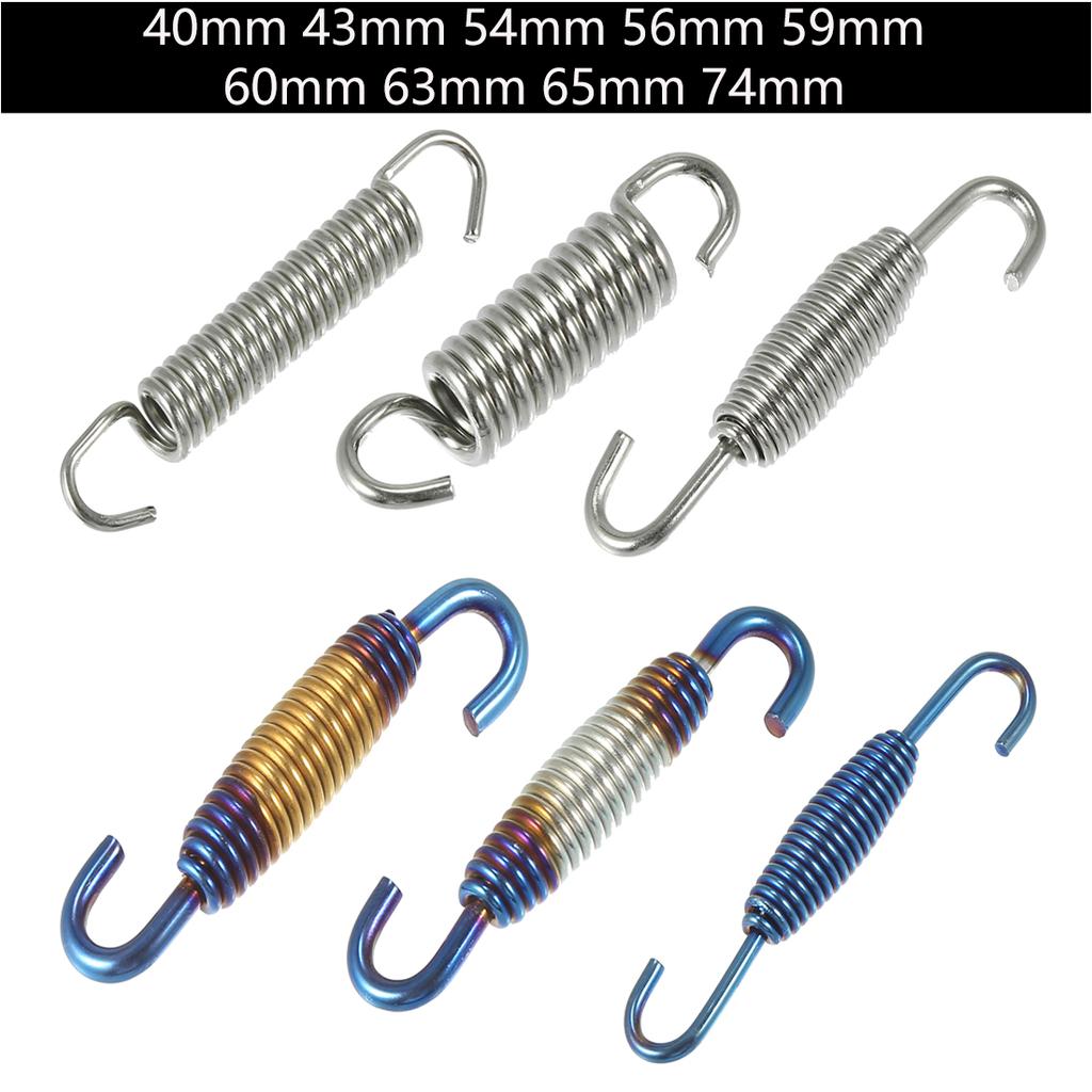 Motorcycles Universal Exhaust Pipe Spring 63mm 2.5" Stainless Steel Exhaust Pipe Spring Hook Modified Accessory