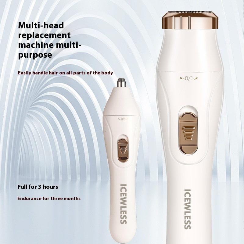 Women Electric Shaver Waterproof Painless Hair Trimmer for Bikini Body Legs Face Underarms Hair Removal Cordless