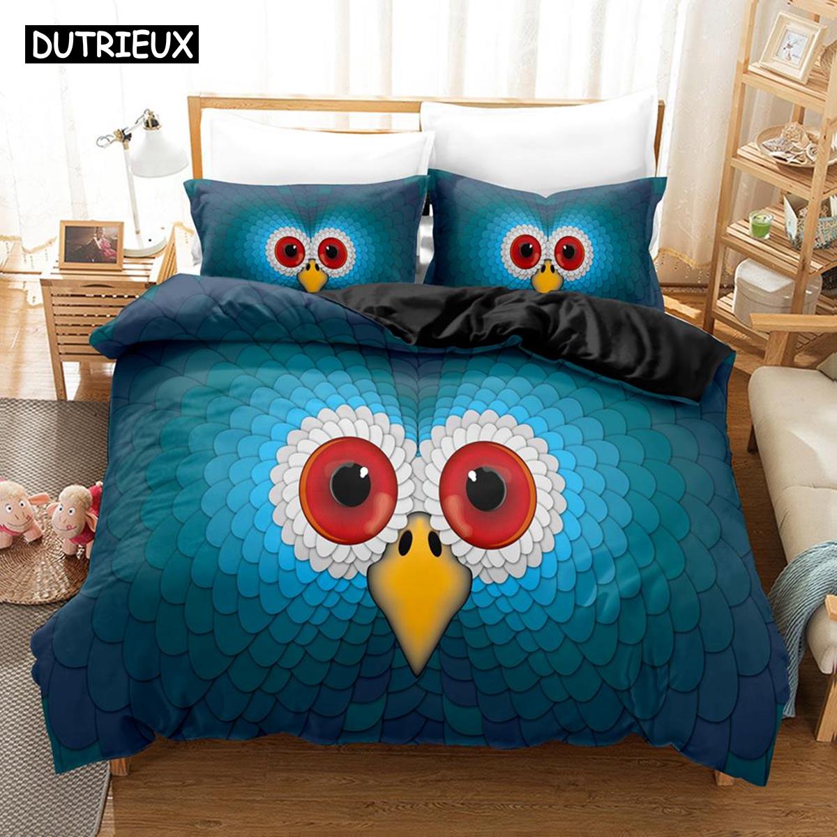 

3D The Owl Постельное белье Пододеяльник с наволочкой Twin Full Queen King Постельное белье Постельное белье EU single(135x200cm)
