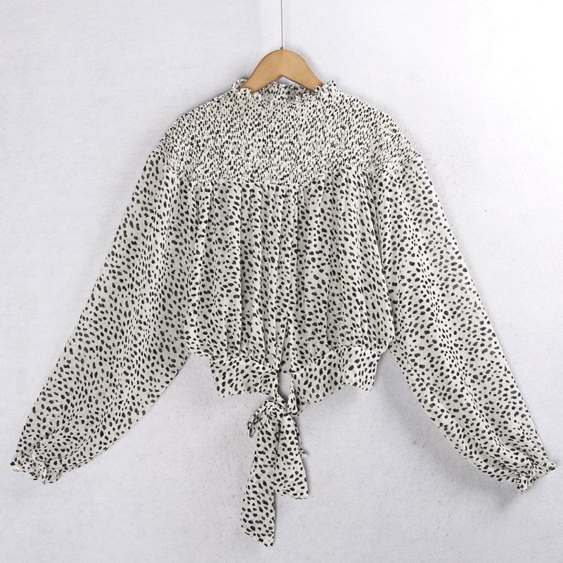 

Шнуровка на шнурках, воротник, пуловер большого размера, модная рубашка с длинным рукавом Black spot S