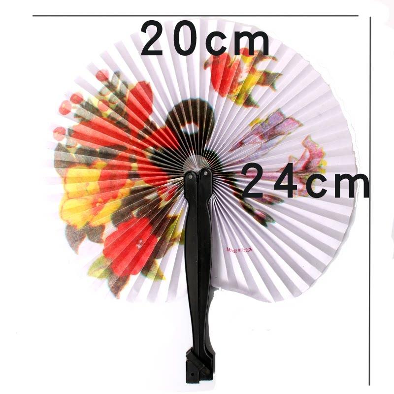 Elegant Foldable Chinese Hand Fan, Portable Plastic Craft Fan, Colorful Bird Flower Pattern Art Decor for Home Party
